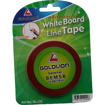 GOLDLION WHITEBOARD TAPE GL330 3MMx30M RED