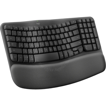 LOGITECH WAVE KEYS ERGO WIRELESS KEYBOARD - GRAPHITE