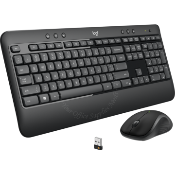 LOGITECH ADVANCED WIRELESS KEYBOARD & OPTICAL MOUSE COMBO MK540