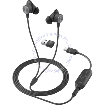 LOGITECH ZONE WIRED EARBUDS (UC VERSION) - GRAPHITE