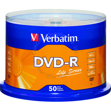 VERBATIM DVD-R 16X 4.7GB #95101 SPINDLE (50s)