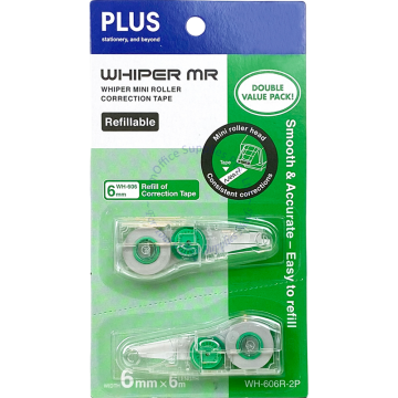 PLUS CORRECTION TAPE REFILL WH606R/2P 6MMx6M (2s)