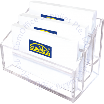SUREMARK ACRYLIC 3-TIER NAME CARD RACK SQ-1103