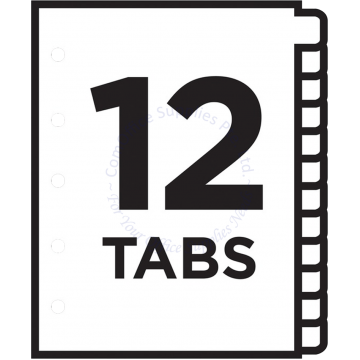 PAPER 12 WHITE DIVIDER A4 5SET