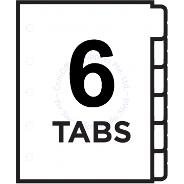 PAPER 6 WHITE DIVIDER A4 10SET (W/O HOLE)