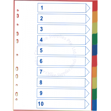 PP 10 COLOR DIVIDER A4