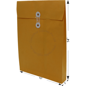 GOLD KRAFT ENVELOPE W/BASE 10x14x2" B4 (10s)