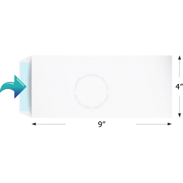 WHITE ENVELOPE 4x9" (10s)