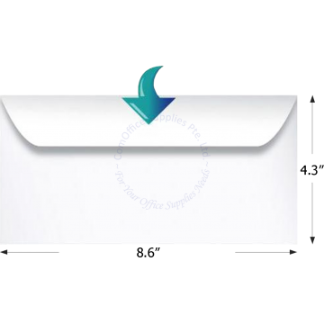 WHITE ENVELOPE 8.58x4.38" DL (10s)