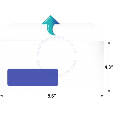 WHITE ENVELOPE 8.58x4.38" DL WINDOW (10s)