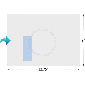 WHITE ENVELOPE 9x12.75" C4 WINDOW (10s)