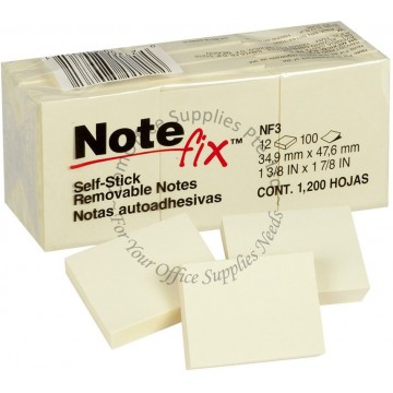 3M NOTEFIX NF3 1.5x2" YELLOW