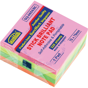 SUREMARK BRILLIANT CUBE NOTE PAD SQ-6654/BC 3x3" (320s)