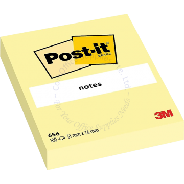 3M POST-IT NOTE 656 2x3" YELLOW