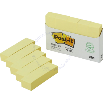 3M POST-IT NOTE RECYCLED FUSENSHI 700RP-YN 15x50MM YELLOW