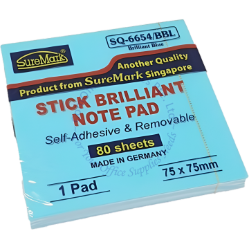 SUREMARK STICK NOTE SQ-6654BBL 3x3" BLUE (80s)