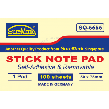 SUREMARK STICK NOTE SQ-6656 2x3" YELLOW (100s)