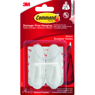 3M COMMAND DESIGNER HOOKS 17081ANZ MEDIUM 1.3KG (2s)