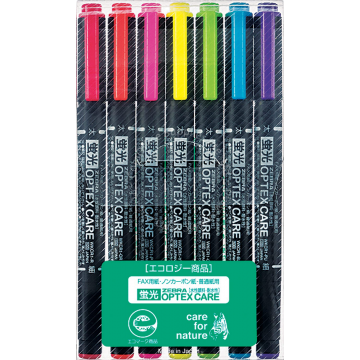 ZEBRA OPTEX CARE FLOUORESCENT HIGHLIGHTER 7 COLOR