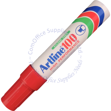 ARTLINE PERMANENT MARKER EK-100 RED (CHISEL POINT)