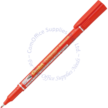 PENTEL SLIM PERMANENT MARKER NF450 RED (EXTRA FINE POINT)