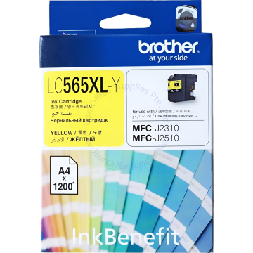 BROTHER INK CARTRIDGE LC-565XLY YELLOW