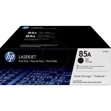 HP TONER CE285AD/85A (P1102/P1102w/M1132/M1212/M1214/M1217) BLACK (DUAL PACK)