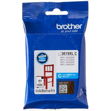 BROTHER INK CARTRIDGE LC-3619XLC CYAN