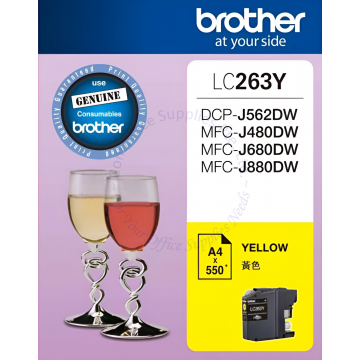 BROTHER INK CARTRIDGE LC-263Y YELLOW