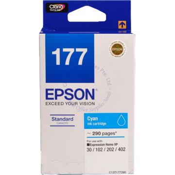 EPSON INK CARTRIDGE C13T177290 (177) CYAN
