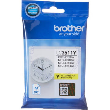 BROTHER INK CARTRIDGE LC-3511Y YELLOW
