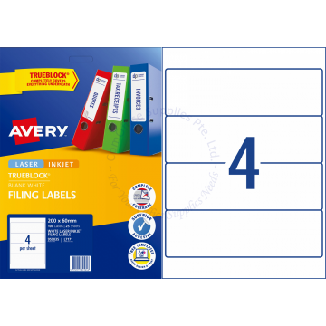 AVERY LEVER ARCH FILE LABELS L7171-25 200x60MM