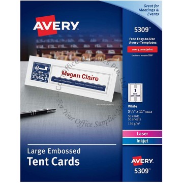 AVERY TENT CARD 5309 LARGE