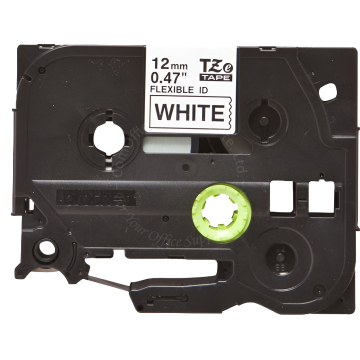 BROTHER TAPE 12MM TZE-FX231 (FLEXIBLE) BLACK/WHITE