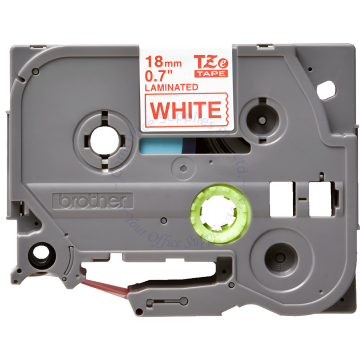 BROTHER TAPE 18MM TZE-242 RED/WHITE