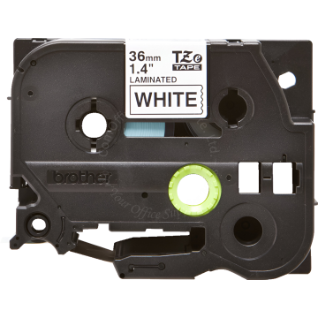BROTHER TAPE 36MM TZE-261 BLACK/WHITE