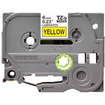 BROTHER TAPE 06MM TZE-611 BLACK/YELLOW