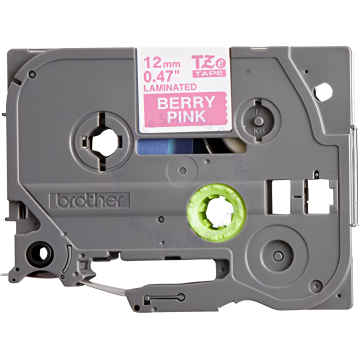BROTHER TAPE 12MM TZE-MQP35 WHITE/BERRY PINK