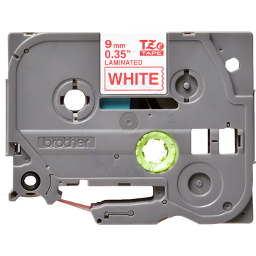 BROTHER TAPE 09MM TZE-222 RED/WHITE