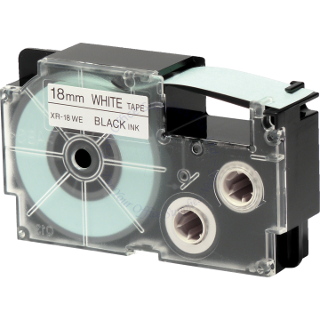 CASIO LABEL TAPE 18MM XR-18WE1 BLACK/WHITE