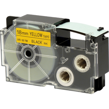 CASIO LABEL TAPE 18MM XR-18YW1 BLACK/YELLOW