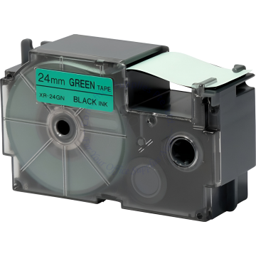 CASIO LABEL TAPE 24MM XR-24GN1 BLACK/GREEN