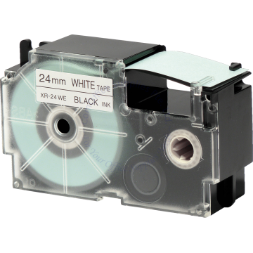 CASIO LABEL TAPE 24MM XR-24WE1 BLACK/WHITE