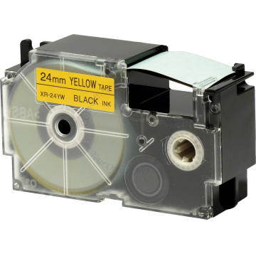 CASIO LABEL TAPE 24MM XR-24YW1 BLACK/YELLOW