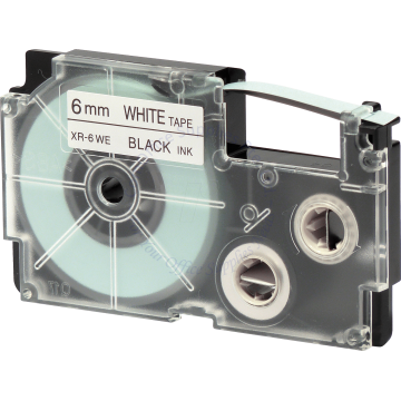 CASIO LABEL TAPE 06MM XR-6WE1 BLACK/WHITE