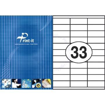 PRINT-IT LASER LABEL PI-33311 70x25.4MM