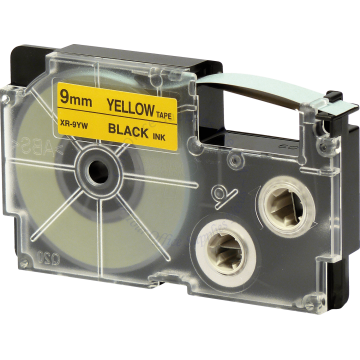CASIO LABEL TAPE 09MM XR-9YW1 BLACK/YELLOW