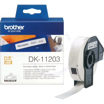 BROTHER FILE FOLDER LABEL ROLL DK-11203 17x87MM