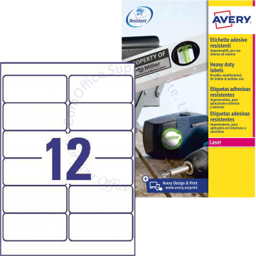 AVERY ZWECKFORM HEAVY DUTY LABELS (POLYESTER) L4776-20 99.1x42.3MM