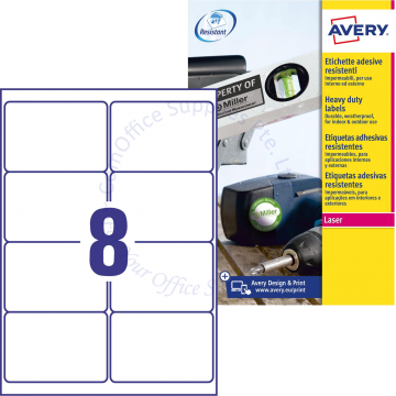 AVERY ZWECKFORM HEAVY DUTY LABELS (POLYESTER) L4715-20 99.1x67.7MM